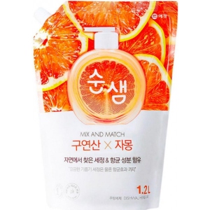 Засіб для ручного миття посуду Aekyung Soonsaem Citric Acid Grapefr 1,2 л (8801046303207) інтернет-магазин