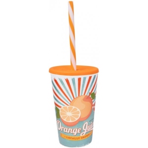 Склянка з трубочкою Herevin Orange Juice 0.65 л (161948-028)