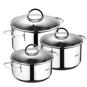 Набір посуду Bergner Classic 1.7 л, 2.3 л, 3.3 л 6 шт. (BG-6284)