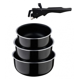Набір ковшів зі знімною ручкою Bergner Click & cook 4 шт. (BG-31608-BK)