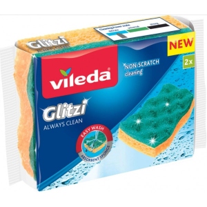 Набір губок поролонових для миття посуду Vileda Glitzi Always Clean 2 шт. (4023103229235)