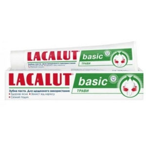 Зубна паста Lacalut basic Herbal 75 мл (4016369961704)
