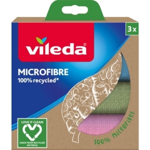 Серветка побутова Vileda 100% Recycled 3 шт. (4023103228634)