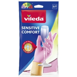 Рукавички латексні Vileda Sensitive Comfort S (4003790006876) офіційний магазин