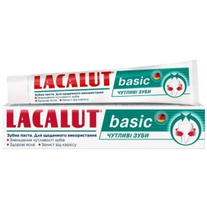Зубна паста Lacalut Basic Чутливі зуби 75 мл (4016369693155)