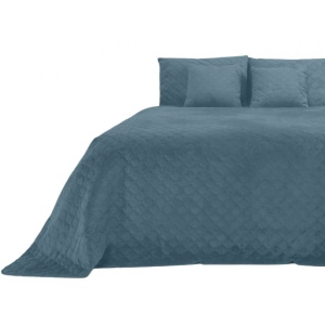 Покривало двоспальне ТЕП Velour 180х240 см Cиній/Ромб круглий (4-00516_22873)