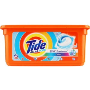 Капсули для прання Tide Чистота та Свіжість Дотик свіжості Lenor Color 26шт