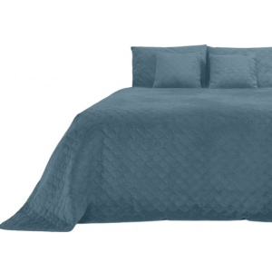 Покривало двоспальне ТЕП Velour 240x260 см Cиній/Ромб круглий (4-00518_22875)