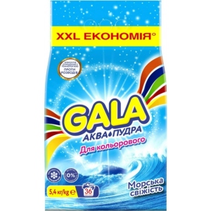Пральний порошок Gala Аква-Пудра для кольорових речей Морська Свiж. 5,4кг