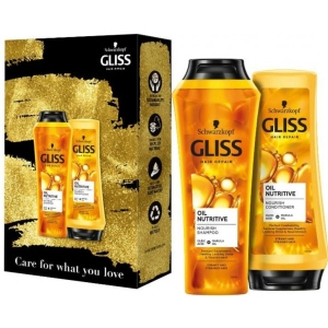 Уцінка - Подарунковий набір для догляду за волоссям GLISS Care with Oil Nutritive Живильний шампунь 250мл+Бальзам 200мл