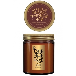 Свічка скло Esse Різдвяне Мандариново-трав'яний чай 120 г (HOME-RE-MT) в Україні