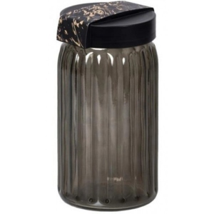 Ємність для сипучих Herevin Embossed Black Marble 1.7 л (190082-002)