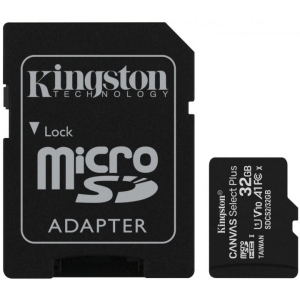 Карта пам'яті Kingston microSDHC 32GB Canvas Select Plus 100R A1 C10 (SDCS2/32GB-2P1A)
