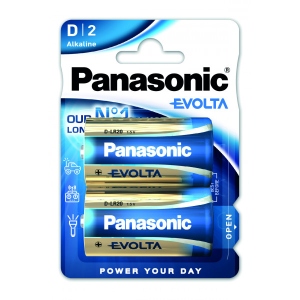 Батарейка тип D (LR-20) Panasonic EVOLTA D BLI 2 ALKALINE