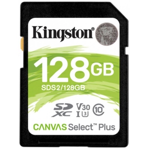 Карта пам'яті Kingston SDXC 128GB Canvas Select Plus 100R C10 UHS-I U3 (SDS2/128GB)