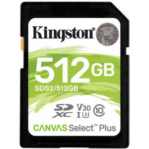 Уцінка - Карта пам'яті Kingston SDXC 512GB Class 10 UHS-I U3 Canvas Select Plus (SDS2/512GB)