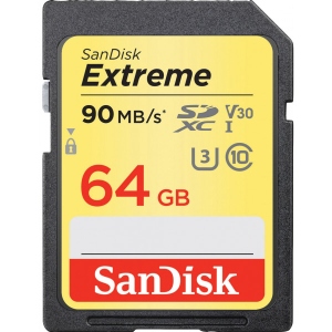 Карта пам'яті SanDisk Extreme SDXC 64GB C10 UHS-I U3 (SDSDXV6-064G-GNCIN)