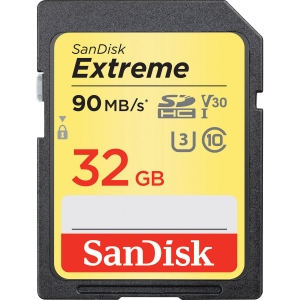 Карта пам'яті SanDisk Extreme SDHC 32GB UHS-I U3 (SDSDXVE-032G-GNCIN)
