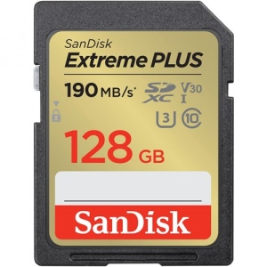 Карта пам'яті SanDisk Extreme Plus 128GB SDXC Memory Card + 2 years Rescue Pro Deluxe (SDSDXWA-128G-GNCIN)