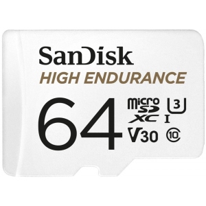 Карта пам'яті SanDisk microSDHC 64GB C10 UHS-I U3 V30 High Endurance (SDSQQNR-064G-GN6IA)