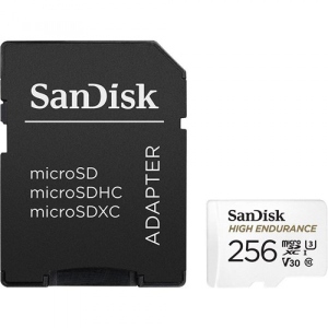 Карта пам'яті SanDisk High Endurance microSDXC 256GB + SD Adapter (SDSQQNR-256G-GN6IA)