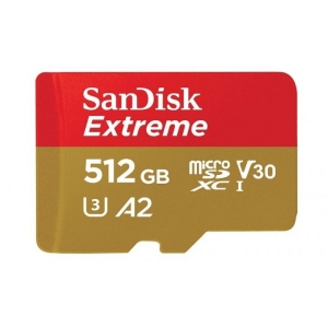 Карта пам'яті SanDisk microSD 512GB C10 UHS-I U3 R190/W130MB/s Extreme V30+SD (SDSQXAV-512G-GN6MA)