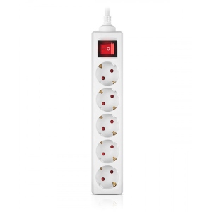 Мережевий фільтр REAL-EL RS-Protect M, 5m, білий