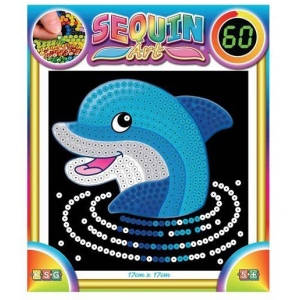 Мозаїка з паєток Sequin Art 60 Дельфін (SA1327)