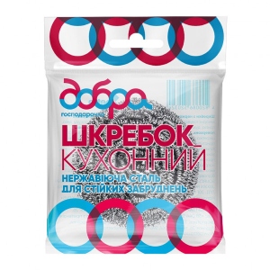 Губка для миття посуду металева Добра господарочка 1 шт. (4820086520324)
