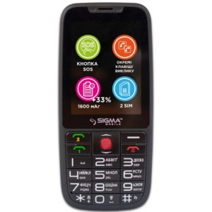 Уцінка - Мобильный телефон Sigma Comfort 50 Elegance3 Dual Sim Black