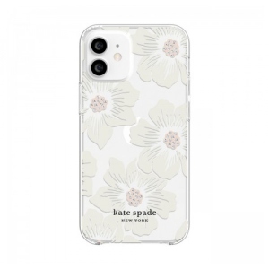 Чохол для смартфону Kate Spade New York Protective Hardshell Case (1-PC Comold) for iPhone 12 - Hollyhock Floral Clear/Cream with Stones (KSIPH-151-HHCCS) офіційний магазин