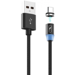Кабель синхронізації даних SkyDolphin S59T Magnetic USB - Type-C 1 м Black (USB-000441)