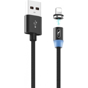 Кабель синхронізації даних SkyDolphin S59L Magnetic USB - Lightning 1 м Black (USB-000440)
