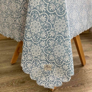 Скатертина прямокутна Прованс Lace on blue 136х180 см (017121)