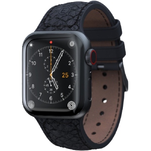 Ремінець для смарт-годинника Njord Salmon Leather Strap Dark Grey for Apple Watch 41mm/40mm (SL14110)