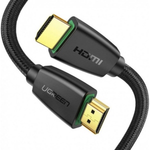 Кабель HDMI UGREEN HD118 HDMI to HDMI 5 m, v2.0 UltraHD 4K-3D Braided Black (40412)