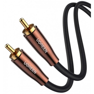 Кабель RCA UGREEN AV155 RCA to RCA Coaxial Pro Cable Braided 2 m Gray (10190)