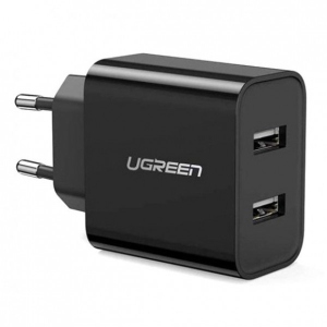 Мережевий зарядний пристрій UGREEN CD104 2xUSB 15W/3.1A max Black (50876)
