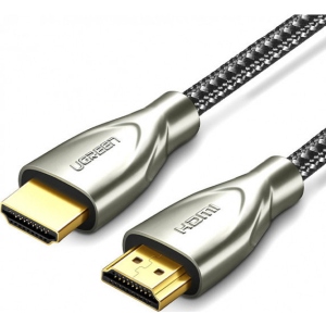 Кабель HDMI UGREEN HD131 HDMI to HDMI 2 m, v2.0 UltraHD 4K-3D Braided Nylon Gray (50108)