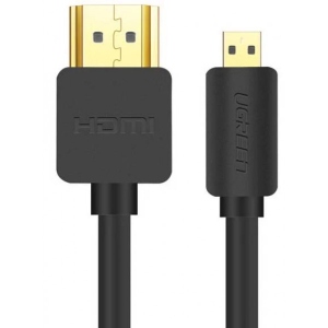 Кабель HDMI UGREEN HD127 microHDMI to HDMI, 1.5 m, v2.0 UltraHD 4K-3D Black (30102)