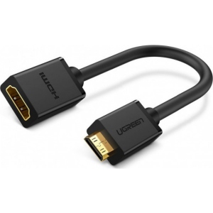порівняти ціни на Перехідник HDMI UGREEN Mini HDMI Male to HDMI Female 22 cm Black (20137)