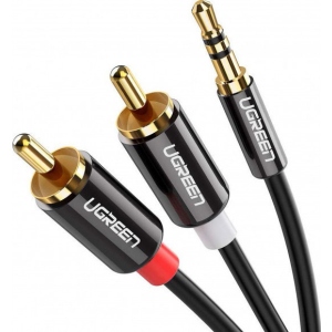 Кабель 3.5 мм - RCA UGREEN AV116 3.5 mm to 2RCA 1 m Black (10749)
