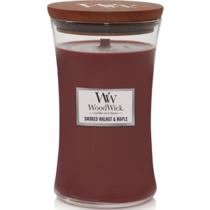 Свічка скло Woodwick Large Smoked Walnut & Maple (Копчений горіх і клен) 609г (1694652E)