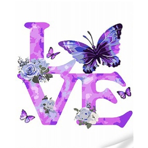 Картина за номерами Strateg Love and butterfly 30х40 см (SS1061)