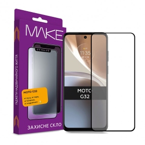 Захисне скло для смартфону MAKE Full Cover Full Glue Moto G32 (MGF-MG32)