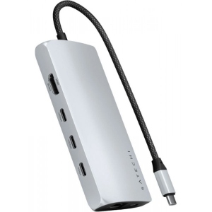 Хаб USB Satechi USB-C Multiport Adapter 8K with Ethernet V3 Silver (ST-P8KES)