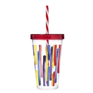 Склянка з трубочкою Herevin Pastel Stripe 0.66 л (161448-013P)