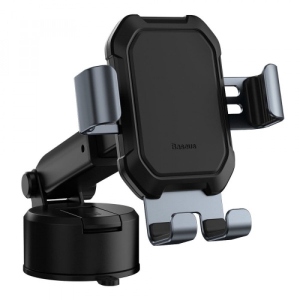 Тримач для мобільного пристрою Baseus Tank gravity car mount holder with suction base Silver (SUYL-TK0S)