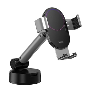 Тримач для мобільного пристрою Baseus Simplism gravity car mount holder with suction base Silver (SUYL-JY0S)