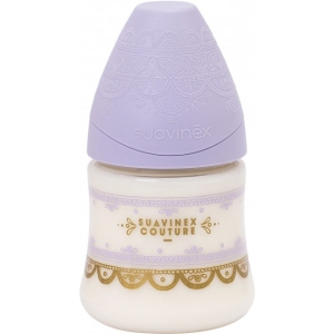 Пляшка для годування Suavinex 150 мл, кругла, Couture, фіолетова (304129)